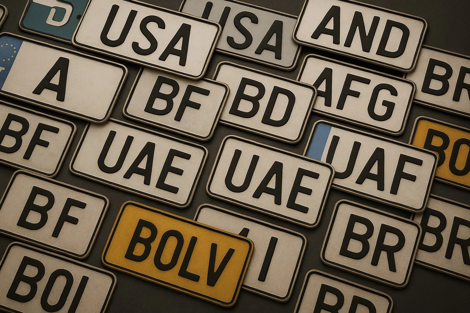 Ülkelere ait Plaka Kodları (Tam Liste)